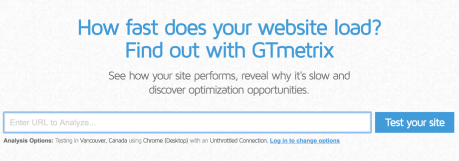 gtmetrix.com - Lancer un audit